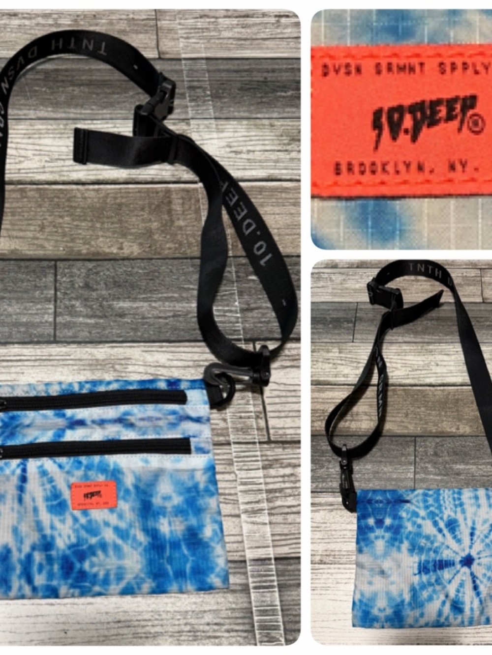 10 Deep Division Side Bag Blue Patterned Casual
